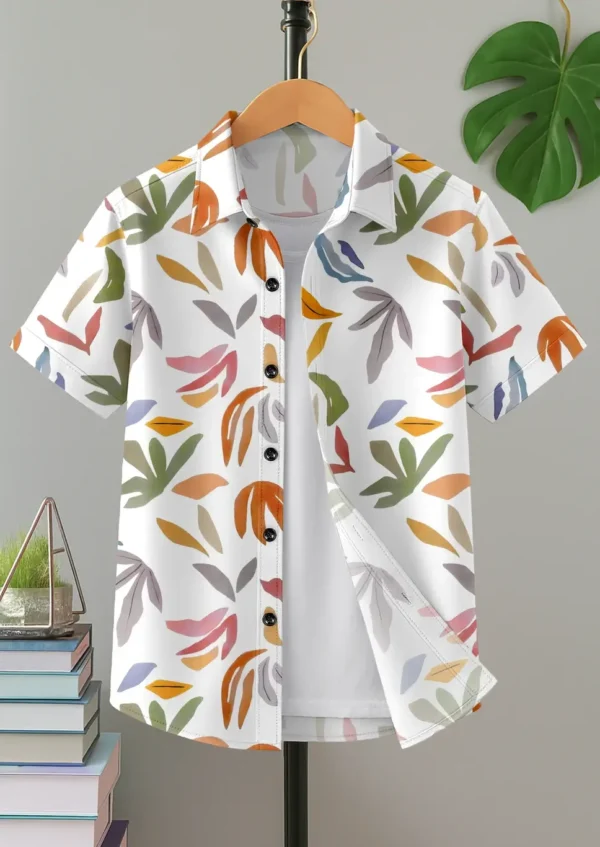Fit Floral Printed Spread Collar Casual Shirt