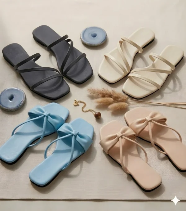 Bright Sayera Women Flats Sandal (Brown, Pink, Beige, Blue )