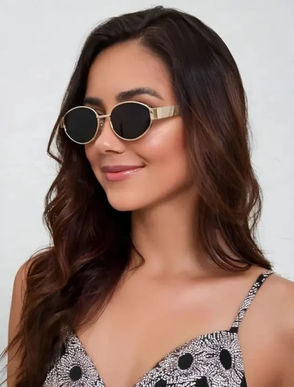 Round Sunglasses (Free Size) (For Women, Black)
